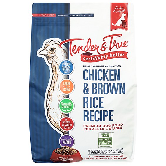 Tender And True Dog Food Chkn & Brn Rice - 4 Lb - Tom Thumb