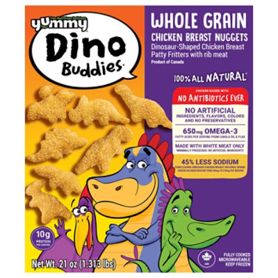 Yummy Whole Grain Dinosaur Shaped Chicken Breast Nuggets - 21 Oz - Image 3