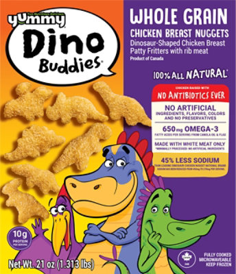 Yummy Whole Grain Dinosaur Shaped Chicken Breast Nuggets - 21 Oz - Image 2