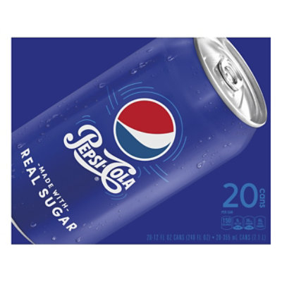 Pepsi With Real Sugar Soda Cola - 20-12 Fl. Oz.