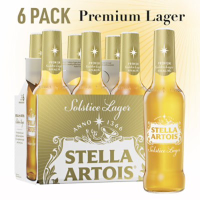 Stella Artois Solstice Lager Bottles - 6-11.2 Fl. Oz. - Image 1