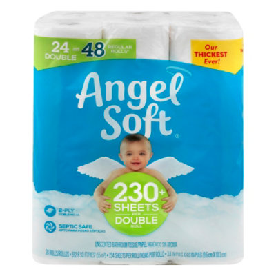 Angel Soft Bath Tissue 24 Double Roll Chimney White - 24 Roll - Image 3