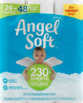 Angel Soft Bath Tissue 24 Double Roll Chimney White - 24 Roll - Image 2