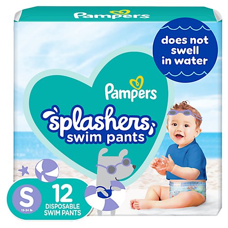 Pampers Splashers Swim Diapers Size S - 12 Count