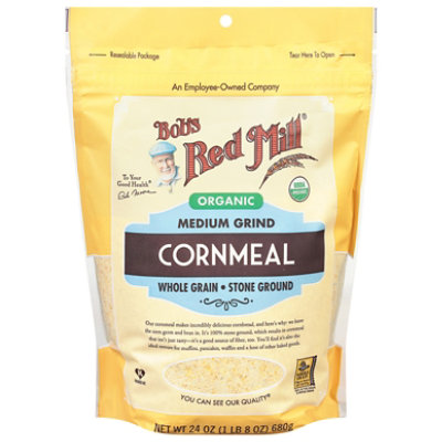 Bobs Red Mill Organic Cornmeal Medium Grind - 24 Oz - Image 2