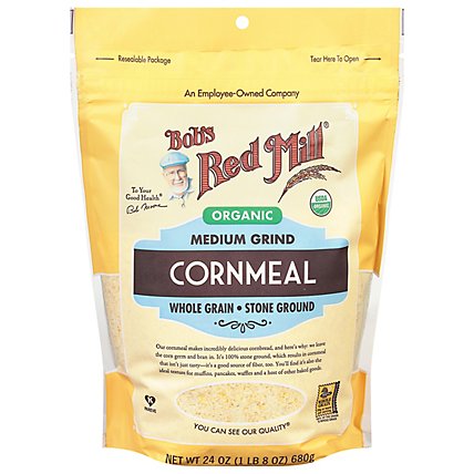 Bobs Red Mill Organic Cornmeal Medium Grind - 24 Oz - Image 2