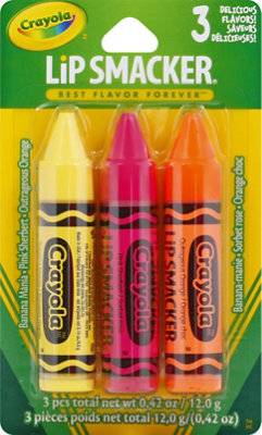 Lip Smacker Crayola Trio Collection Lip Balm - 0.42 Oz - Image 2