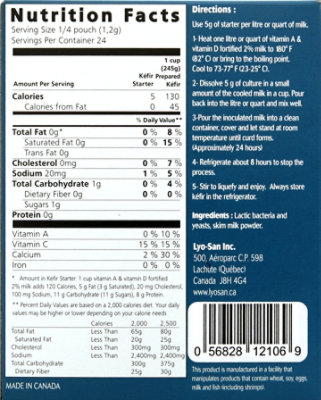 Yogourmet Kefir Starter Freeze Dried 6 Count - 1 Oz - Image 3