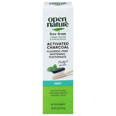 Open Nature Toothpaste Activated Charcoal Mint - 4.8 Oz