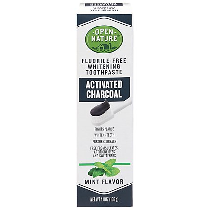 Open Nature Toothpaste Activated Charcoal Mint - 4.8 Oz - Image 3