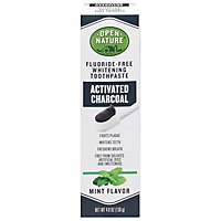 Open Nature Toothpaste Activated Charcoal Mint - 4.8 Oz - Image 1