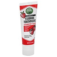 Open Nature Toothpaste Child Fluoride Strawberry - 4.2 Oz - Image 1