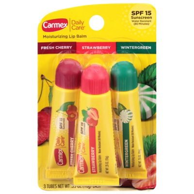 Carmex Daily Care Lip Balm Moisturizing SPF 15 Assorted - 3-0.35 Oz - Image 3