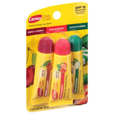 Carmex Daily Care Lip Balm Moisturizing SPF 15 Assorted - 3-0.35 Oz - Image 1