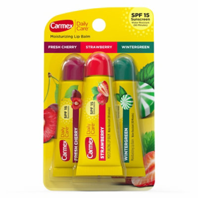 Carmex Daily Care Lip Balm Moisturizing SPF 15 Assorted - 3-0.35 Oz