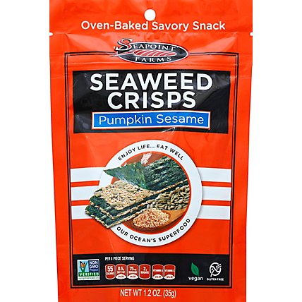 Seapoint Farms Seaweed Crisps Pumpkin Sesame - 1.2 Oz - Image 1