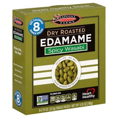 Seapoint Farms Edamame Dry Roasted Spicy Wasabi - 8-0.79 Oz - Image 1