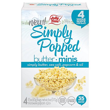 Jolly Time Simply Popped Microwave Popcorn Butter Minis - 4-15 Oz - Image 1