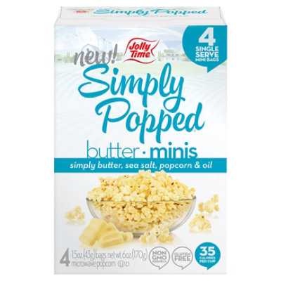 Jolly Time Simply Popped Microwave Popcorn Butter Minis - 4-15 Oz - Image 1