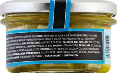 CHEVOO Goat Cheese Marinated Smoked Salt & Rosemary - 4 Oz - Image 3