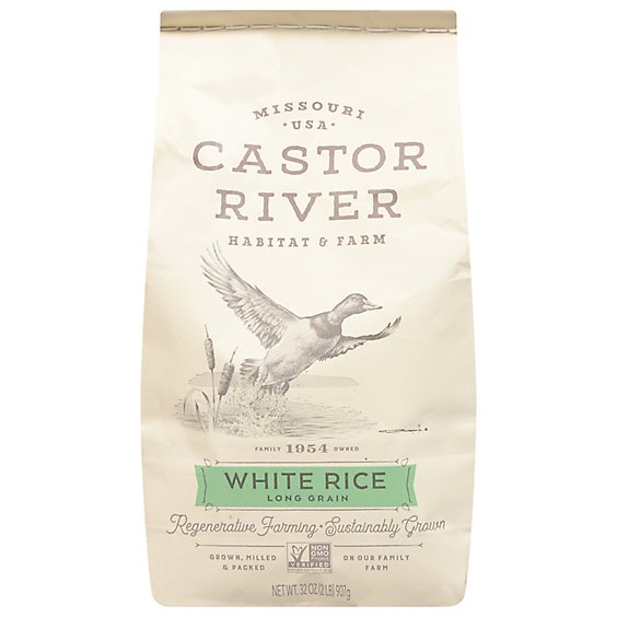 Castor River Farms Rice White Long Grain - 32 Oz