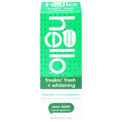 Hello Hemp Seed Oil Fluoride Free Spearmint Toothpaste - 4 Oz - Image 3