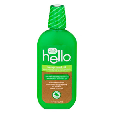 Hello Hemp Seed Oil Extra Moisturizing Mouthwash - 16 Fl. Oz.
