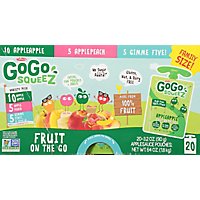 GoGo squeeZ Applesauce On The Go Apple Peach Gimme Five Variety Pack - 20-3.2 Oz - Image 2