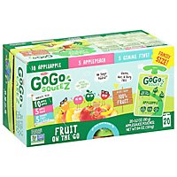 GoGo squeeZ Applesauce On The Go Apple Peach Gimme Five Variety Pack - 20-3.2 Oz - Image 1