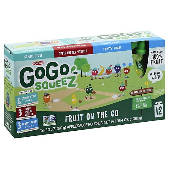 GoGo squeeZ Gimmes Cherry Pineapple Applesauce - 12 Oz