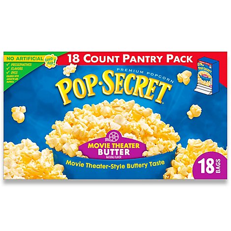 Pop-Secret Popcorn Microwave Movie Theater Butter Pantry Pack - 18-3 Oz