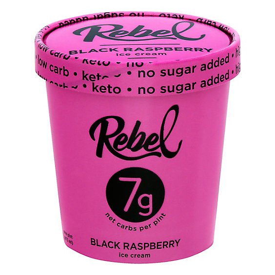 Rebel Ice Cream Raspberry 1 Pint - 473 Ml