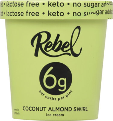 Rebel Ice Cream Coconut Almond Swirl 1 Pint - 473 Ml - Image 2