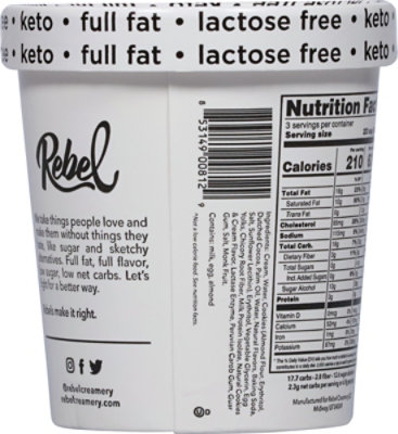 Rebel Cookies & Cream Ice Cream - 16 Oz - Image 6