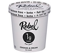 Rebel Ice Cream Cookies & Cream 1 Pint - 473 Ml