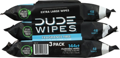 Dude Wipes Flushable 3 Pack - 144 Count - Image 5