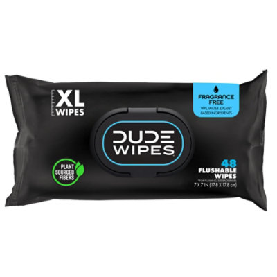 Dude Wipes Flushable 3 Pack - 144 Count - Image 2