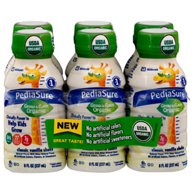 PediaSure Grow & Gain Organic Shake Ready To Drink Classic Vanilla - 6-8 Fl. Oz. - Image 3