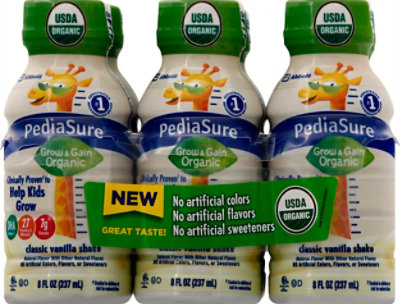 PediaSure Grow & Gain Organic Shake Ready To Drink Classic Vanilla - 6-8 Fl. Oz. - Image 2