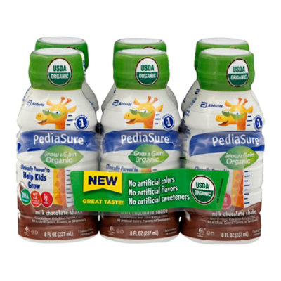 PediaSure Grow & Gain Organic Shake Ready To Drink Milk Chocolate - 6-8 Fl. Oz. - Image 3
