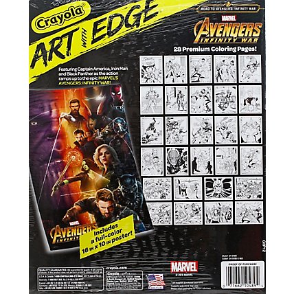 Crayola Art With Edge Coloring Book Marvel Avengers Infinity War - Each - Image 3