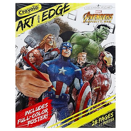 Crayola Art With Edge Coloring Book Marvel Avengers Infinity War - Each - Image 1