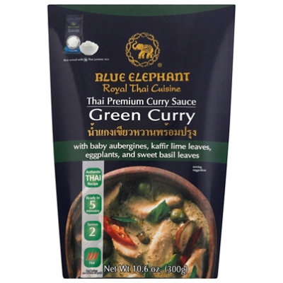 Blue Elephant Curry Sauce Thai Premium Green Curry - 10.6 Oz