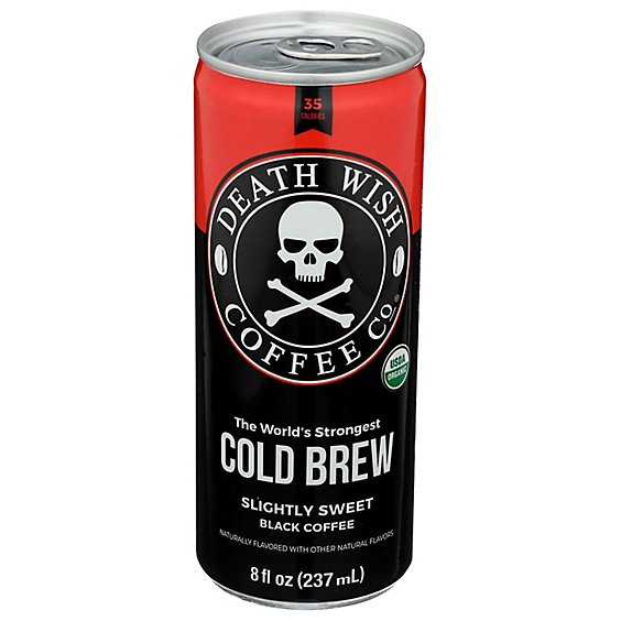 Death Wish Coffee Cold Brew Slightly Sweet Black Coffee - 8 Fl. Oz.