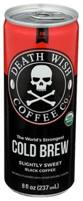 Death Wish Coffee Cold Brew Slightly Sweet Black Coffee - 8 Fl. Oz.