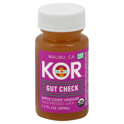 KOR Shots Gut Check Juice Cold Pressed Apple Cider Vinegar - 1.7 Fl. Oz.