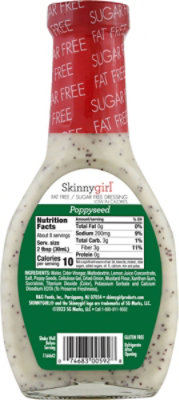 Skinnygirl Dressing Fat Free Sugar Free Poppyseed - 8 Fl. Oz. - Image 6