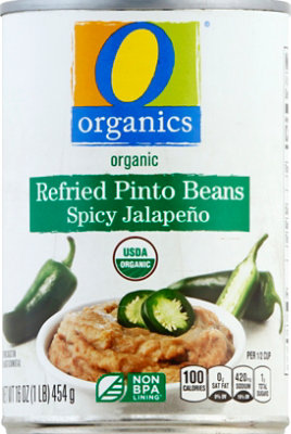 O Organics Beans Refried Spicy Jalapeno - 16 Oz - Image 2