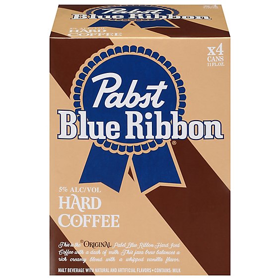 Pabst Blue Ribbon Hard Coffee 5.0% ABV Cans - 4-11 Fl. Oz.