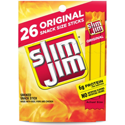 Slim Jim Snack Sized Original Flavor Smoked Meat Stick - 26-0.28 Oz - Image 1